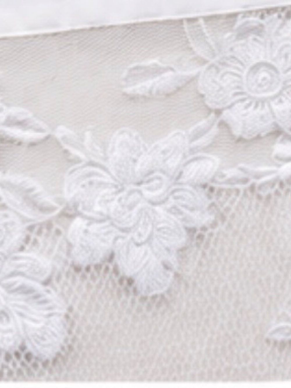 Women’s White Lace Embroidered High-Low Sleeveless Top Blouse - Picture 3 of 3